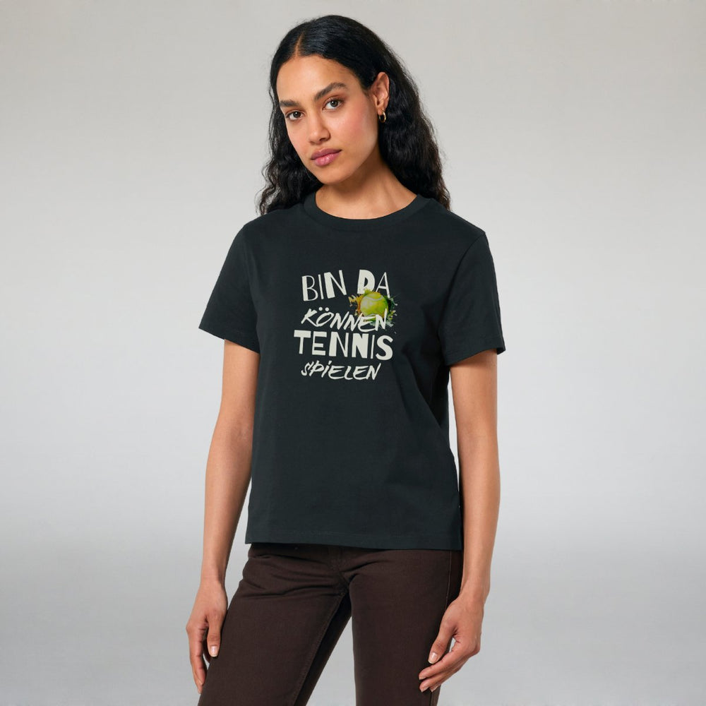 Bin da | Premium Damen T-Shirt - Matchpoint24 - Kleidung für Tennisfans