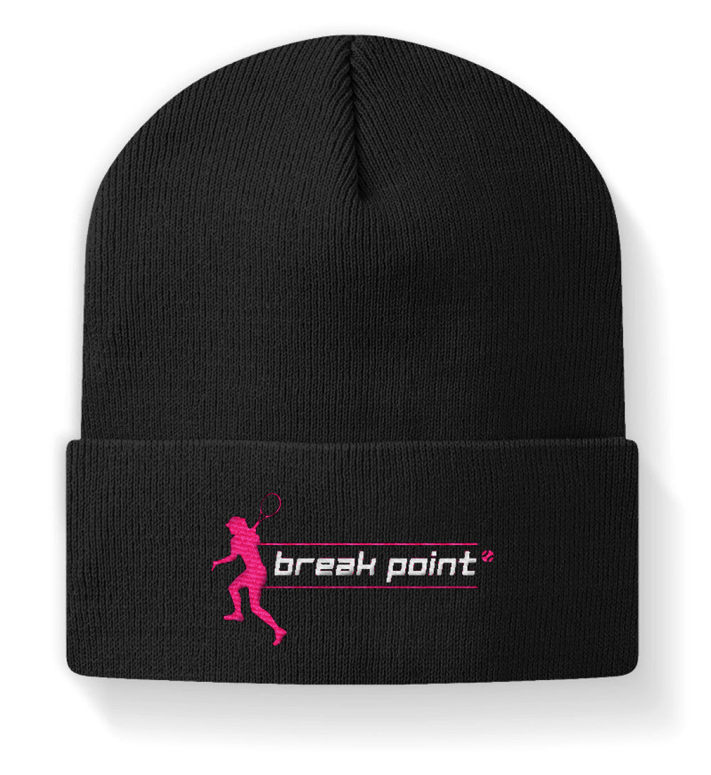 Break Point | Beanie (Damen) bestickt - Matchpoint24 - Kleidung für Tennisfans
