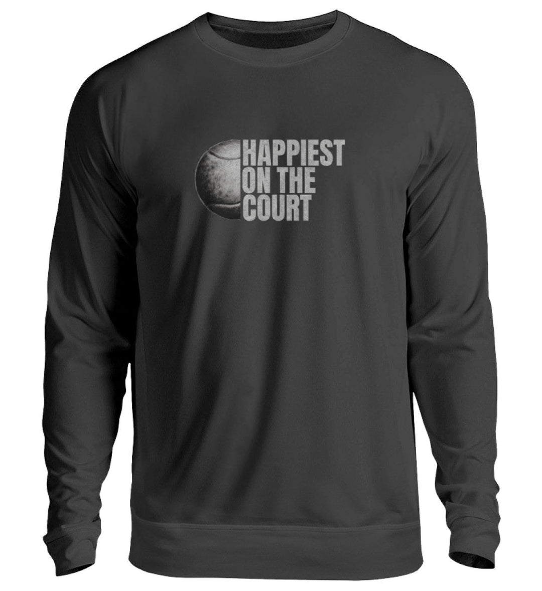 Happiest on Court | Sweatshirt (Herren) - Matchpoint24 - Kleidung für Tennisfans