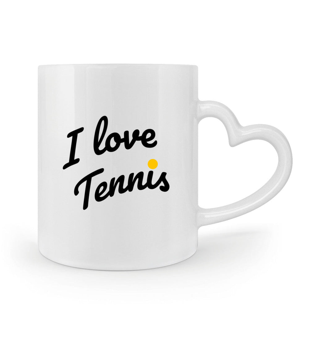 I Love Tennis | Herzhenkel Tasse - Matchpoint24 - Kleidung für Tennisfans