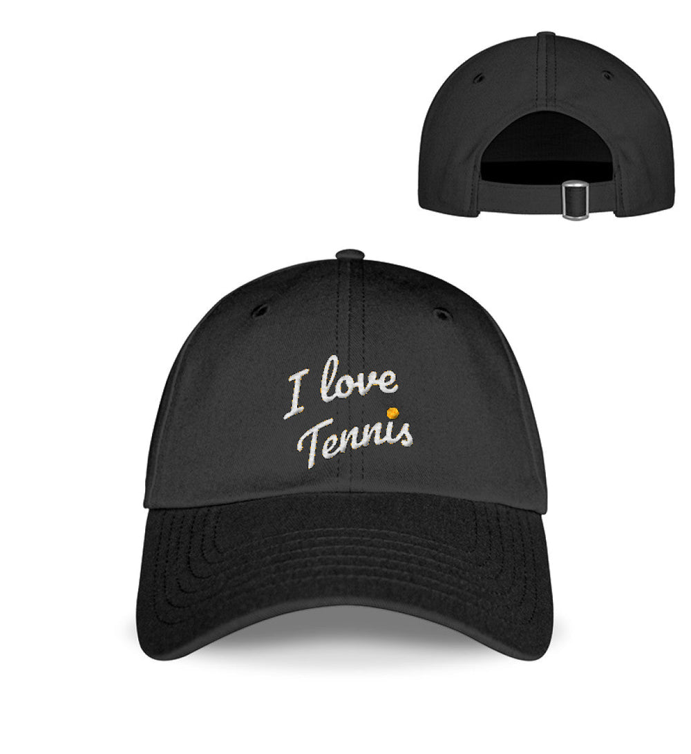 I Love Tennis | Organic Cap (bestickt) - Matchpoint24 - Kleidung für Tennisfans