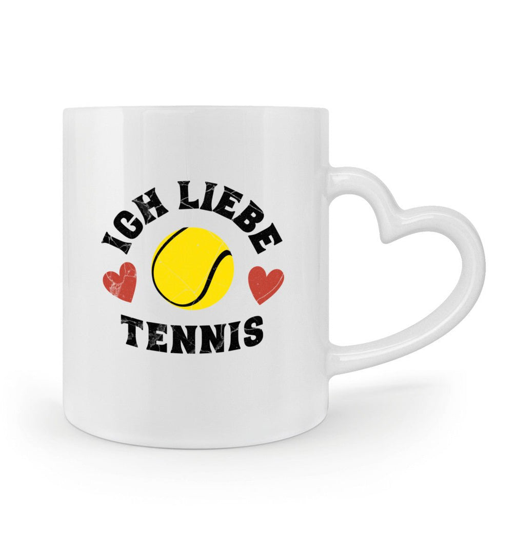 Ich liebe Tennis | Herzhenkel Tasse - Matchpoint24 - Kleidung für Tennisfans