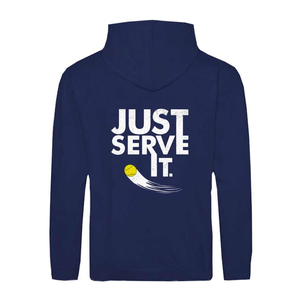 Just serve it | Sweatjacke (Unisex) Rückendruck - Matchpoint24 - Kleidung für Tennisfans