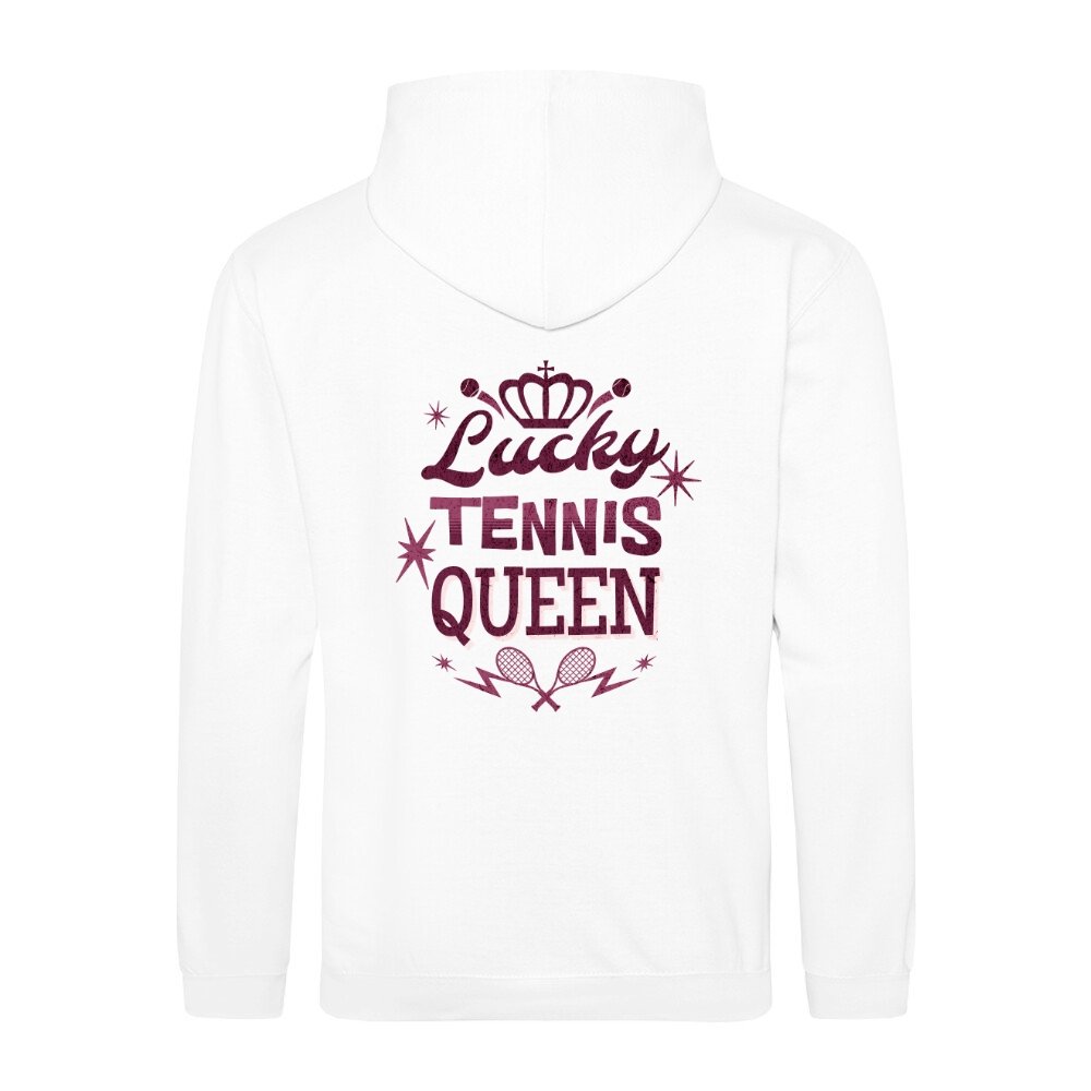 Lucky Tennis Queen | Sweatjacke (Unisex) Rückendruck - Matchpoint24 - Kleidung für Tennisfans
