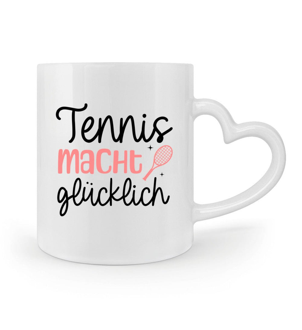 Tennis macht glücklich | Herzhenkel Tasse - Matchpoint24 - Kleidung für Tennisfans