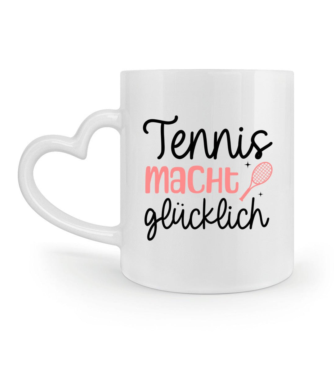 Tennis macht glücklich | Herzhenkel Tasse - Matchpoint24 - Kleidung für Tennisfans