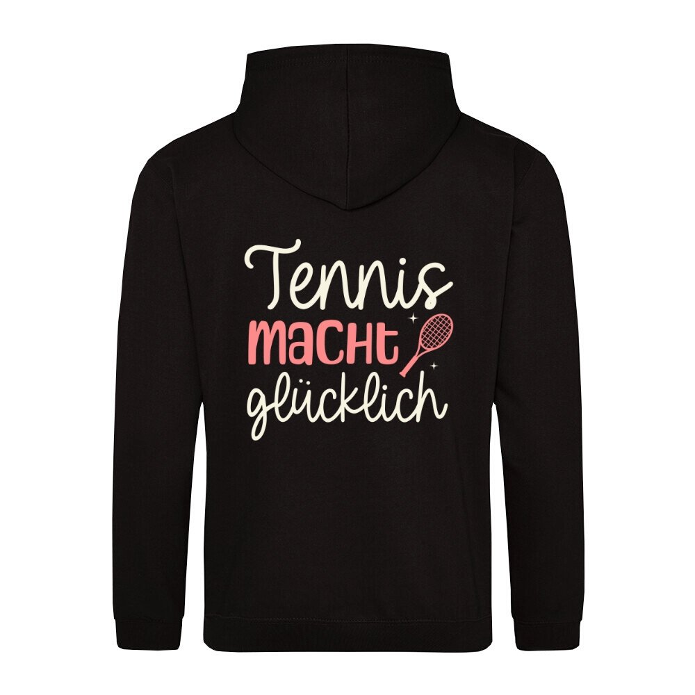 Tennis macht glücklich | Sweatjacke (Unisex) Rückendruck - Matchpoint24 - Kleidung für Tennisfans