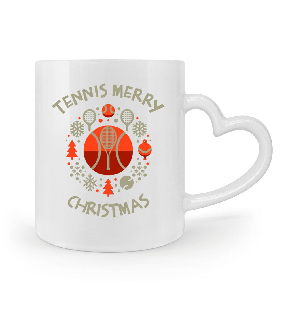 Tennis Merry Xmas | Herzhenkel Tasse - Matchpoint24 - Kleidung für Tennisfans