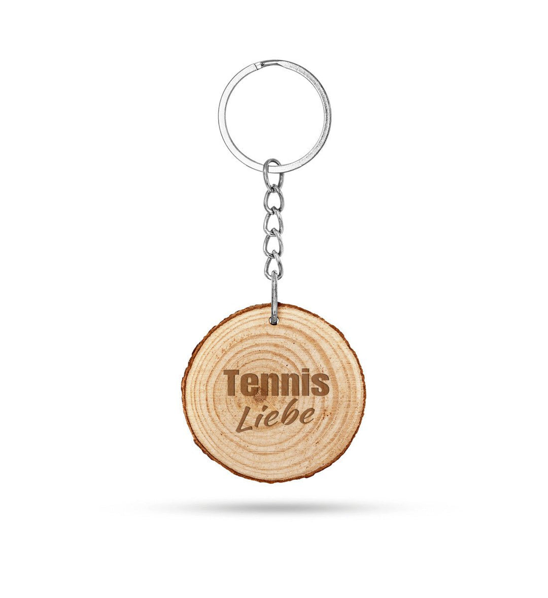 Tennisliebe - Holz | Schlüsselanhänger - Matchpoint24 - Kleidung für Tennisfans