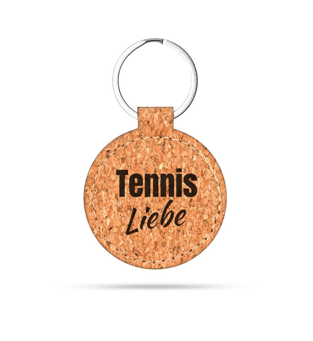 Tennisliebe - Kork | Schlüsselanhänger (rund) - Matchpoint24 - Kleidung für Tennisfans