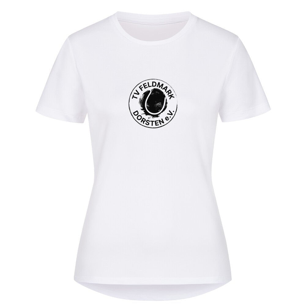 TV Feldmark Damen Sportshirt (Logo Schwarz mittig) - Matchpoint24 - Kleidung für Tennisfans