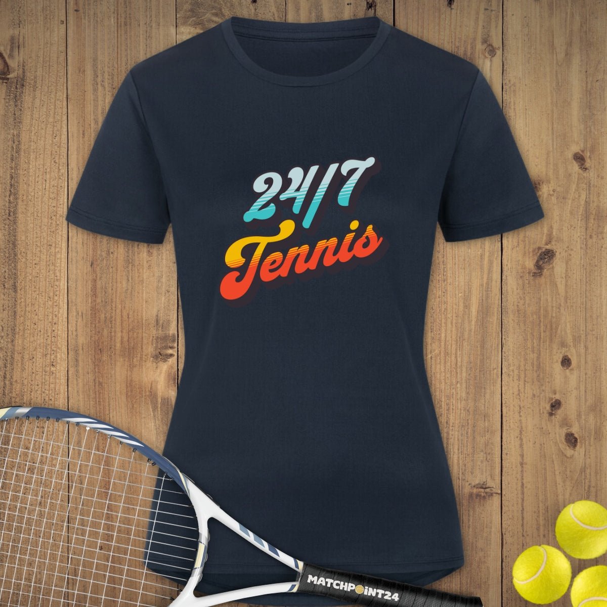 24/7 | Damen Sport T-Shirt - Matchpoint24 - Kleidung für Tennisfans