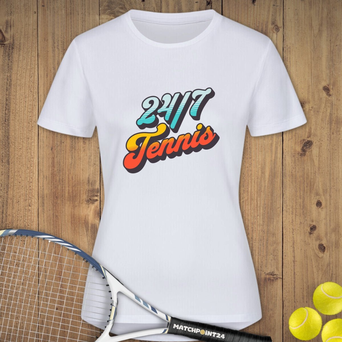 24/7 | Damen Sport T-Shirt - Matchpoint24 - Kleidung für Tennisfans