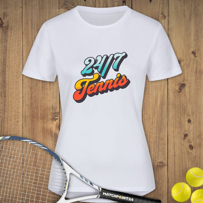 24/7 | Damen Sport T-Shirt - Matchpoint24 - Kleidung für Tennisfans