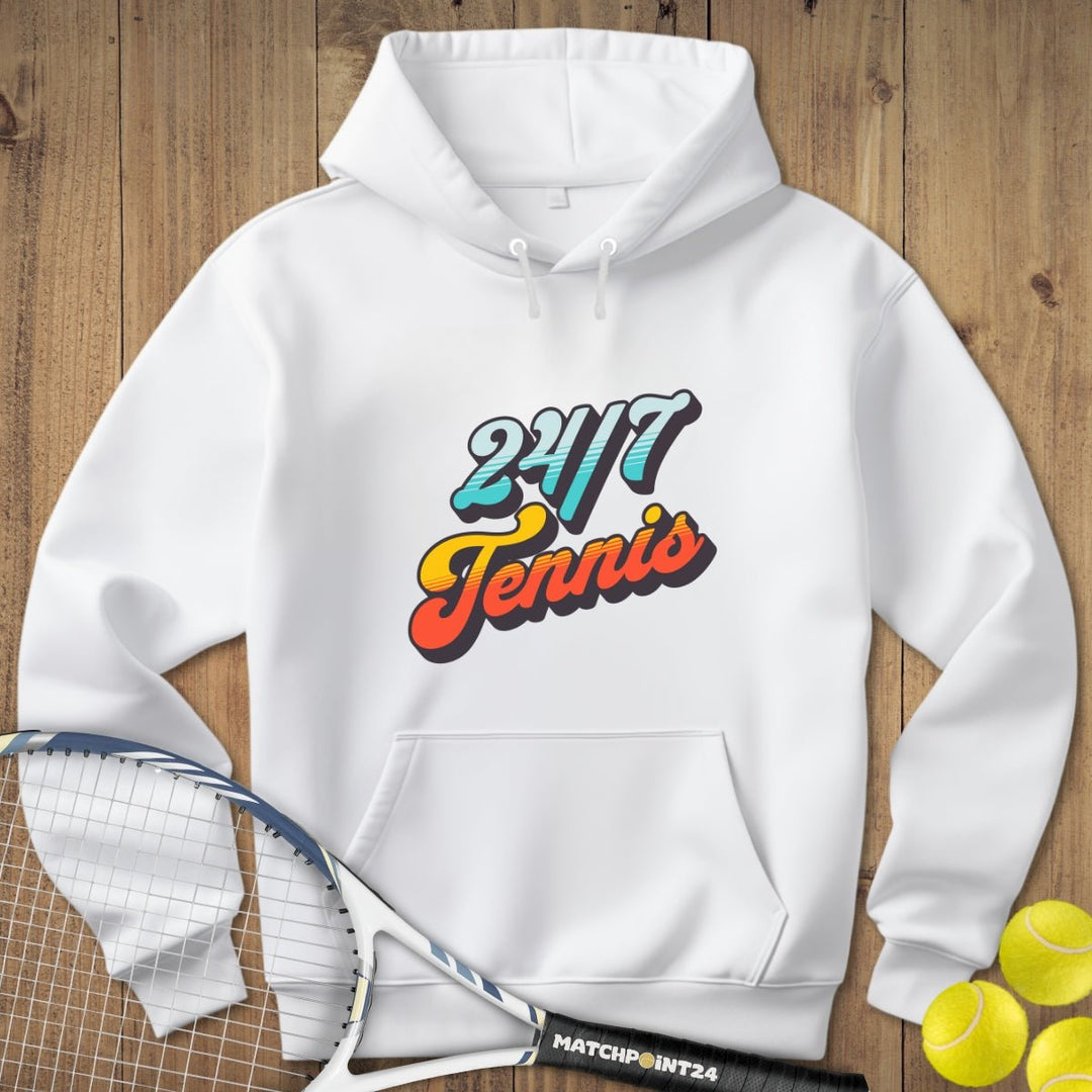 24x7 | Hoodie (Unisex) - Matchpoint24 - Kleidung für Tennisfans