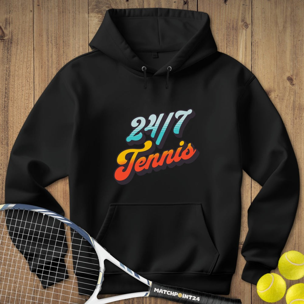 24x7 | Hoodie (Unisex) - Matchpoint24 - Kleidung für Tennisfans