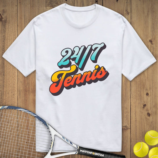 24x7 | Premium Herren T-Shirt - Matchpoint24 - Kleidung für Tennisfans