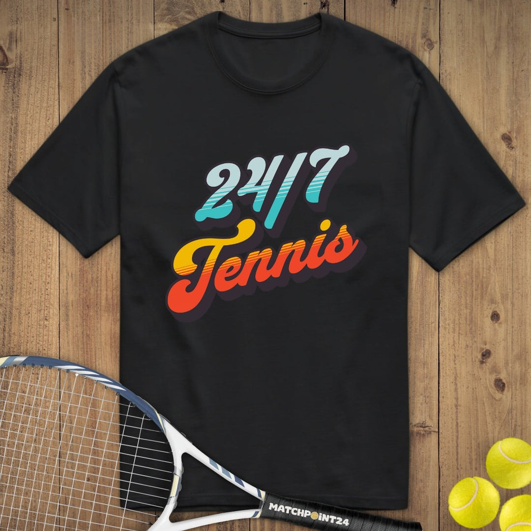 24x7 | Premium Herren T-Shirt - Matchpoint24 - Kleidung für Tennisfans