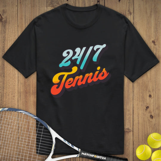 24x7 | Premium Herren T-Shirt - Matchpoint24 - Kleidung für Tennisfans