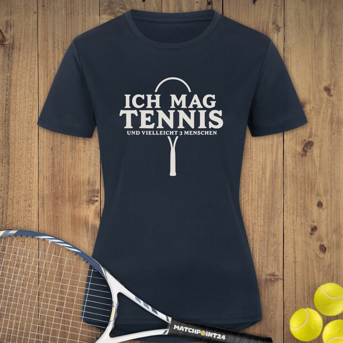 3 Menschen | Damen Sport T-Shirt - Matchpoint24 - Kleidung für Tennisfans