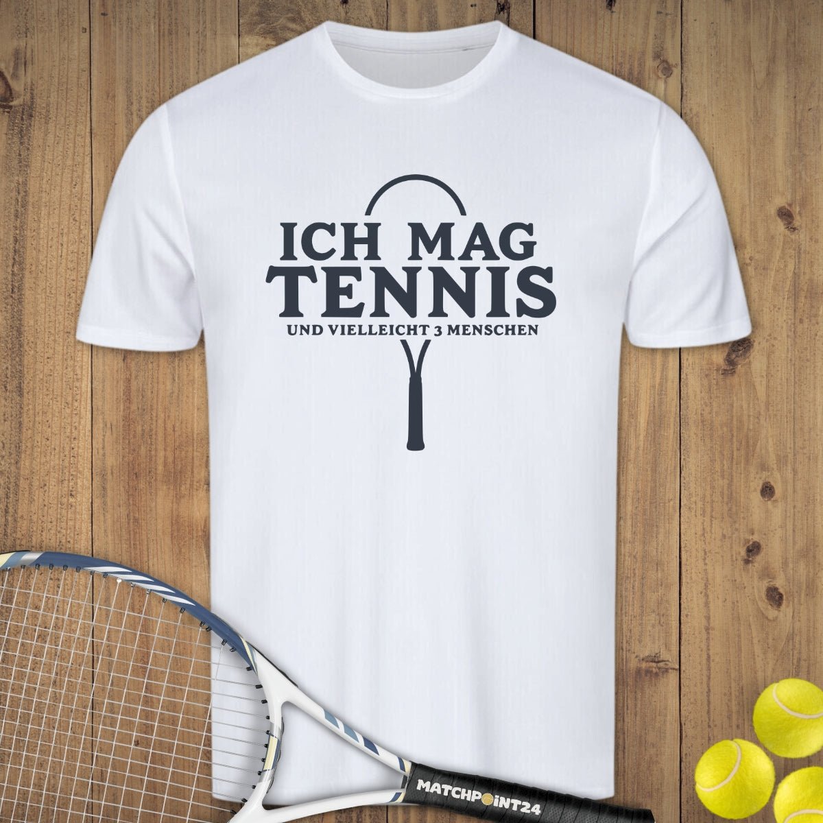 3 Menschen | Herren Sport T-Shirt - Matchpoint24 - Kleidung für Tennisfans