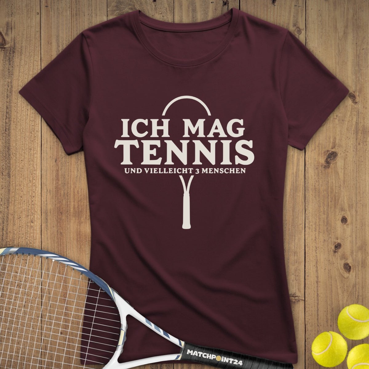 3 Menschen | Premium Damen T-Shirt - Matchpoint24 - Kleidung für Tennisfans