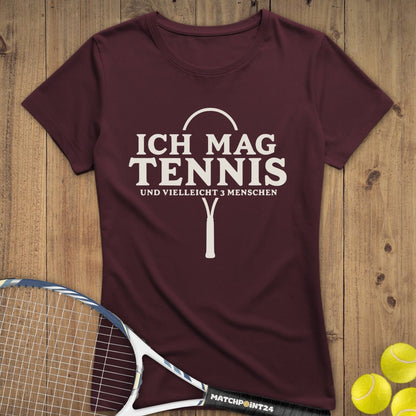 3 Menschen | Premium Damen T-Shirt - Matchpoint24 - Kleidung für Tennisfans
