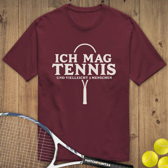 3 Menschen | Premium Herren T-Shirt - Matchpoint24 - Kleidung für Tennisfans