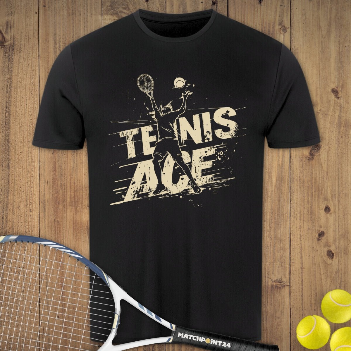 Ace Yellow | Herren Sport T-Shirt - Matchpoint24 - Kleidung für Tennisfans