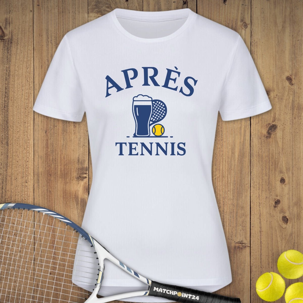 Apres Tennis Bier | Damen Sport T-Shirt - Matchpoint24 - Kleidung für Tennisfans