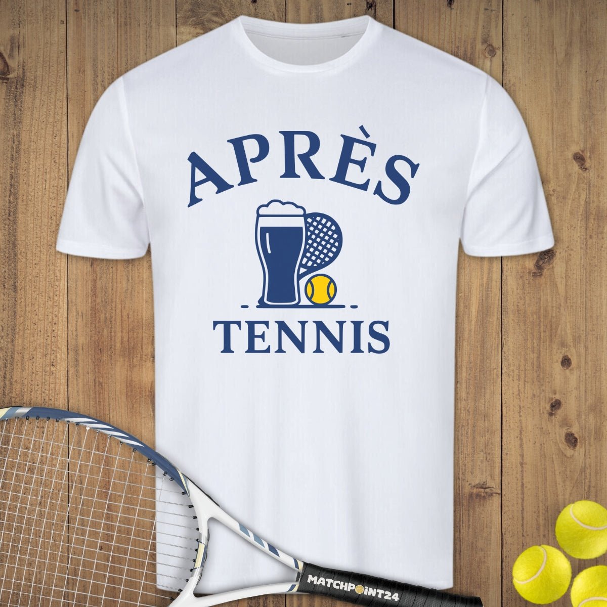 Apres Tennis Bier | Herren Sport T-Shirt - Matchpoint24 - Kleidung für Tennisfans
