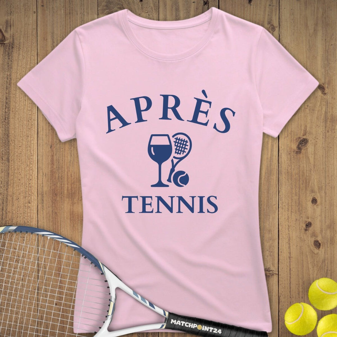 Apres Tennis Wein | Premium Damen T-Shirt - Matchpoint24 - Kleidung für Tennisfans