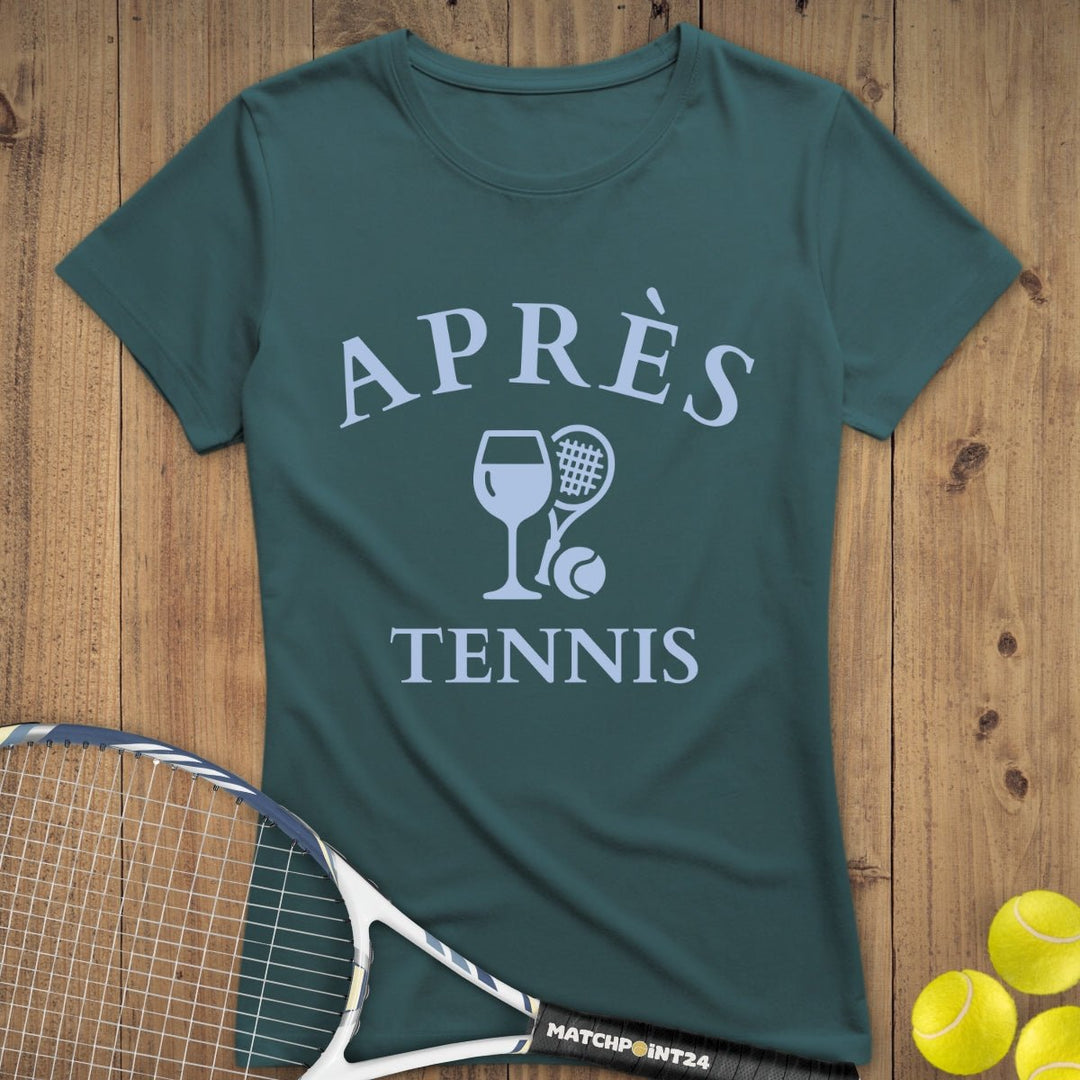 Apres Tennis Wein | Premium Damen T-Shirt - Matchpoint24 - Kleidung für Tennisfans