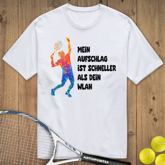 Aufschlag schneller als WLAN | Premium Herren T-Shirt - Matchpoint24 - Kleidung für Tennisfans