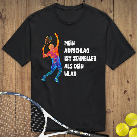 Aufschlag schneller als WLAN | Premium Herren T-Shirt - Matchpoint24 - Kleidung für Tennisfans