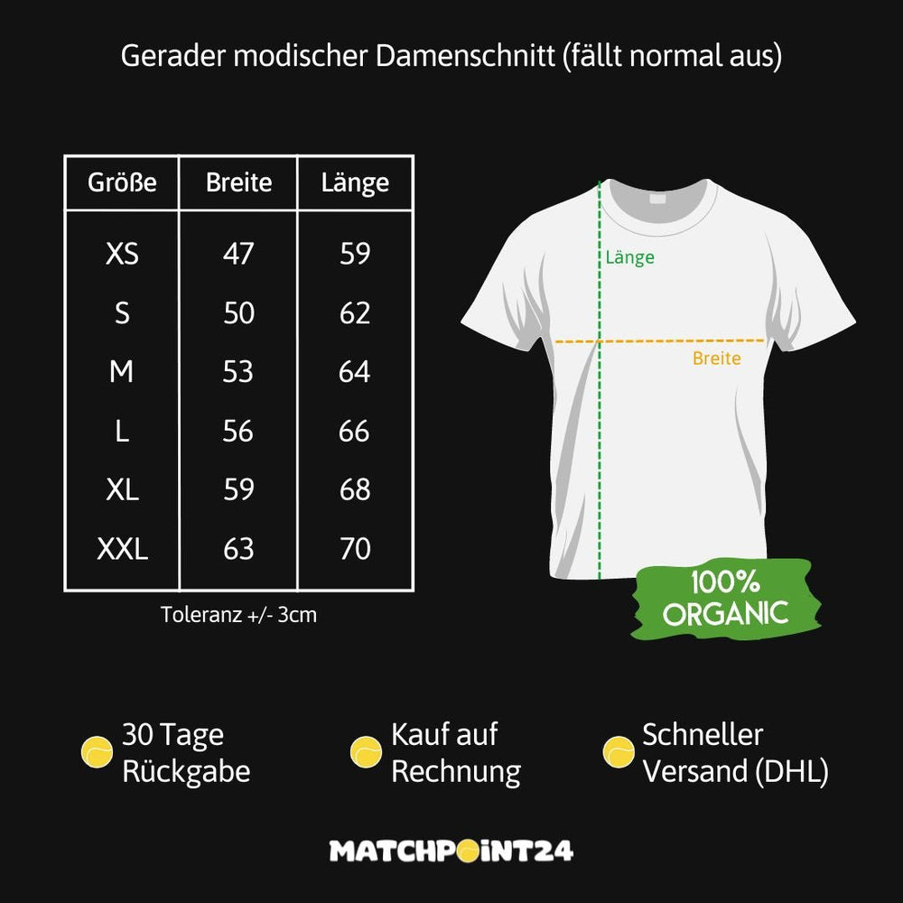 Aus | Premium Damen T-Shirt - Matchpoint24 - Kleidung für Tennisfans