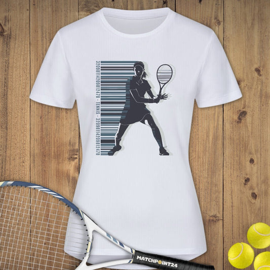 Barcode Frau | Damen Sport T-Shirt - Matchpoint24 - Kleidung für Tennisfans