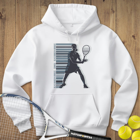 Barcode Frau | Hoodie (Unisex) - Matchpoint24 - Kleidung für Tennisfans