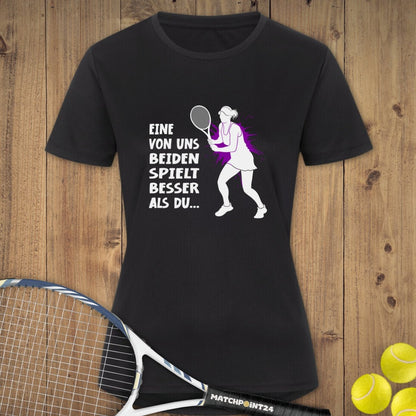 Besser als du | Damen Sport T-Shirt - Matchpoint24 - Kleidung für Tennisfans