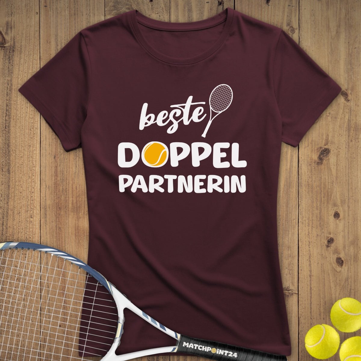 Beste Doppelpartnerin | Premium Damen T-Shirt - Matchpoint24 - Kleidung für Tennisfans