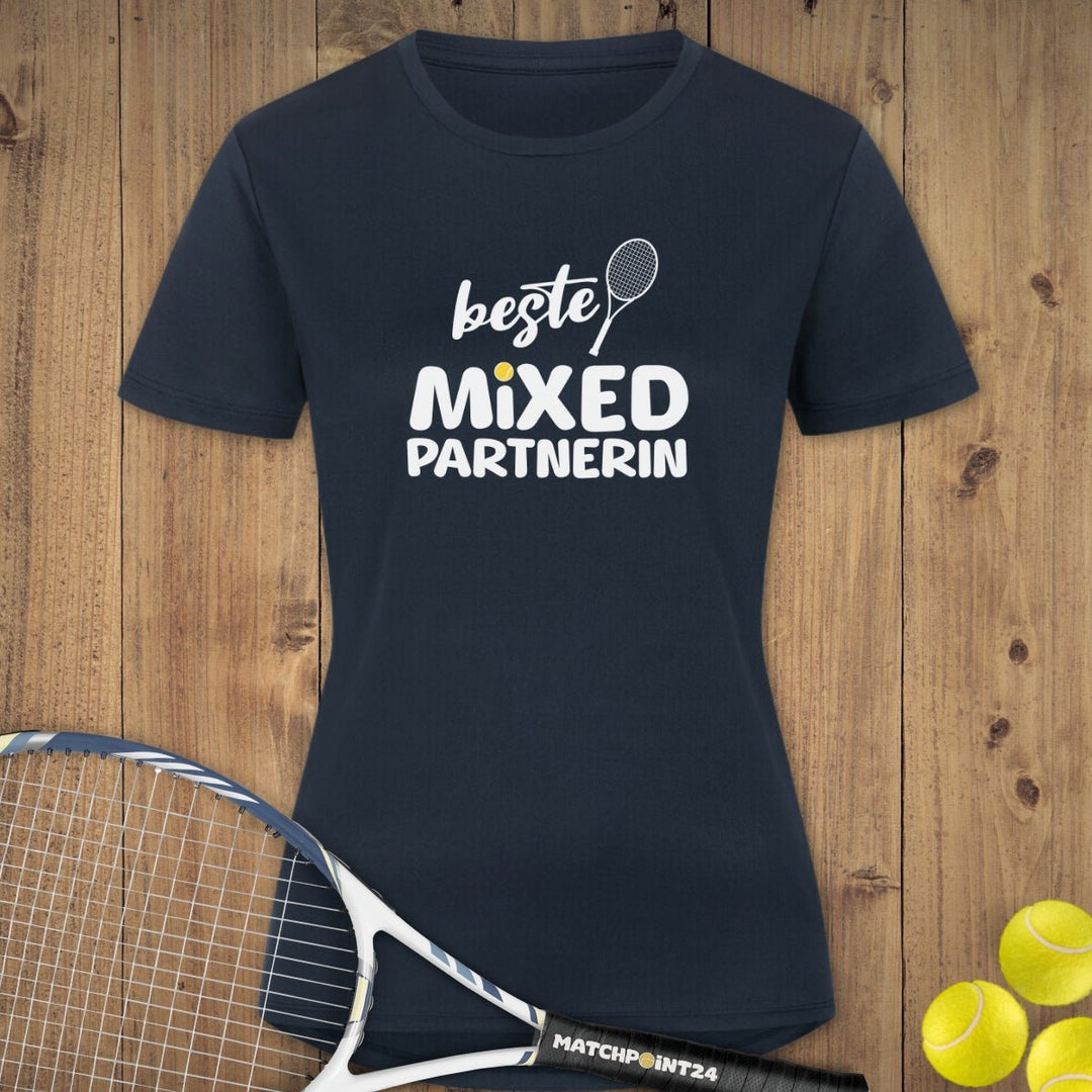 Beste Mixed Partnerin | Damen Sport T-Shirt - Matchpoint24 - Kleidung für Tennisfans