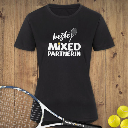 Beste Mixed Partnerin | Damen Sport T-Shirt - Matchpoint24 - Kleidung für Tennisfans