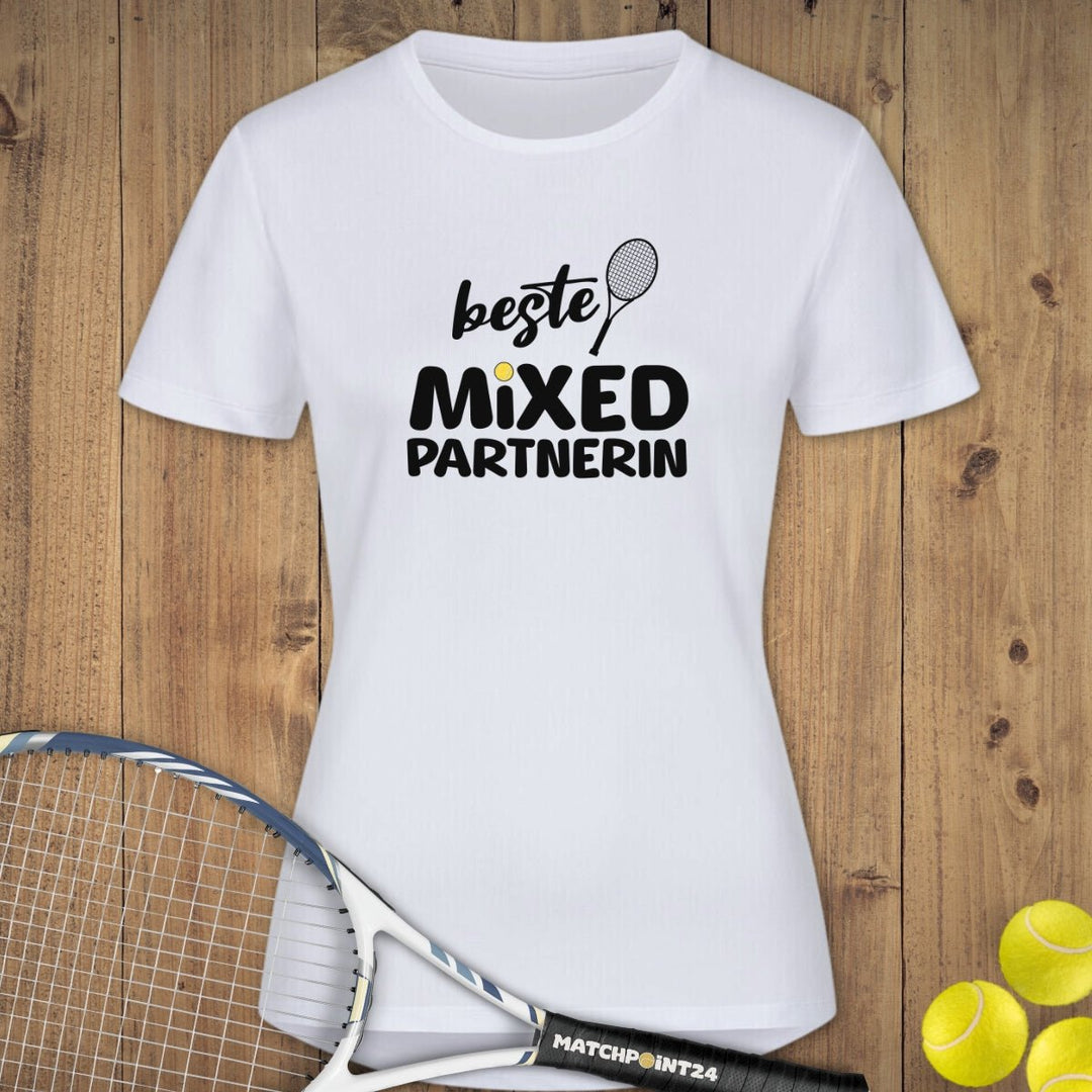 Beste Mixed Partnerin | Damen Sport T-Shirt - Matchpoint24 - Kleidung für Tennisfans