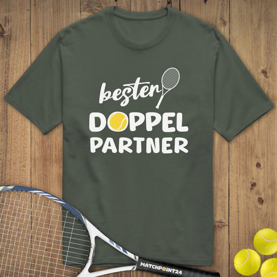 Bester Doppelpartner | Premium Herren T-Shirt - Matchpoint24 - Kleidung für Tennisfans