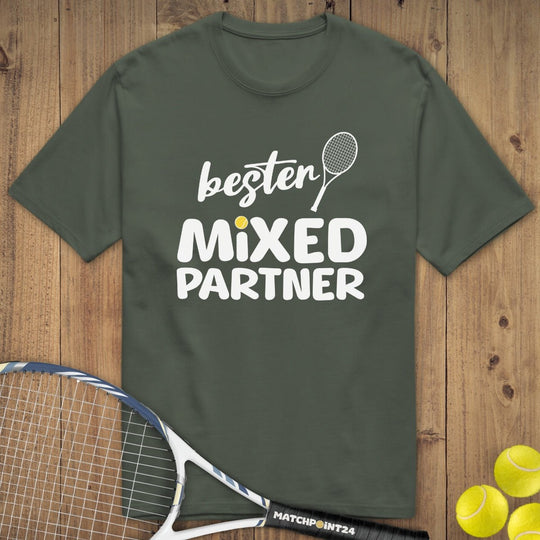 Bester Mixed Partner | Premium Herren T-Shirt - Matchpoint24 - Kleidung für Tennisfans