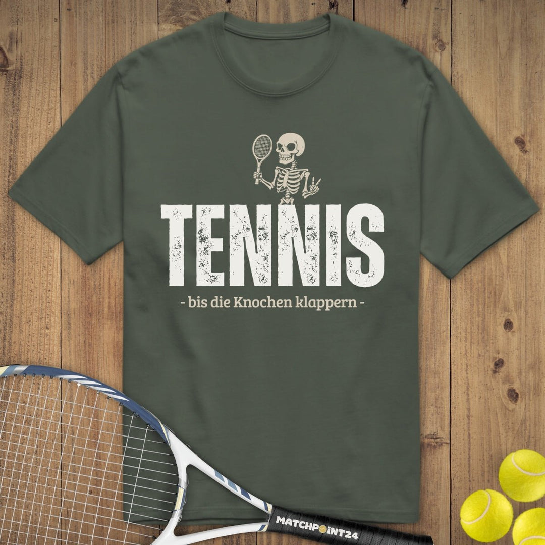 Bis die Knochen klappern | Premium Herren T-Shirt - Matchpoint24 - Kleidung für Tennisfans