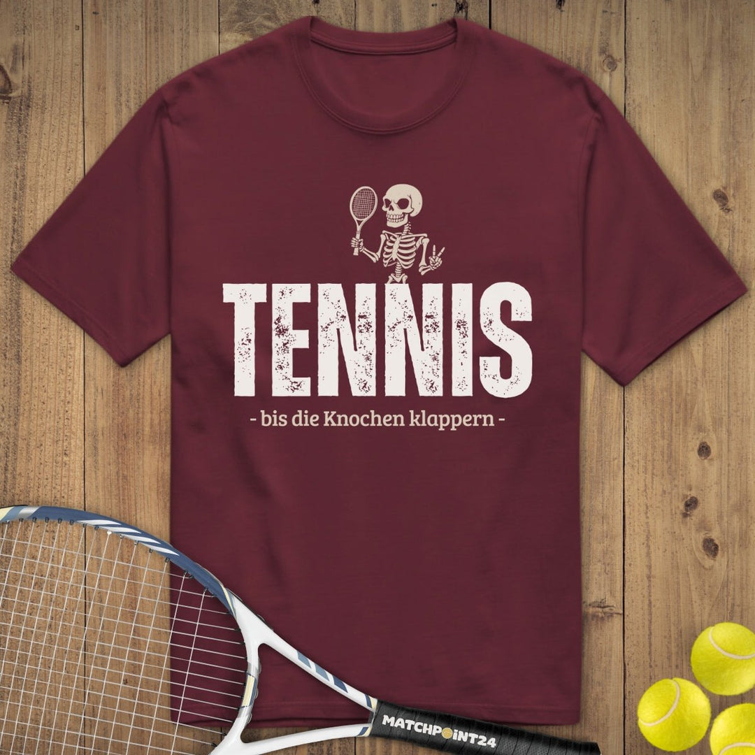 Bis die Knochen klappern | Premium Herren T-Shirt - Matchpoint24 - Kleidung für Tennisfans