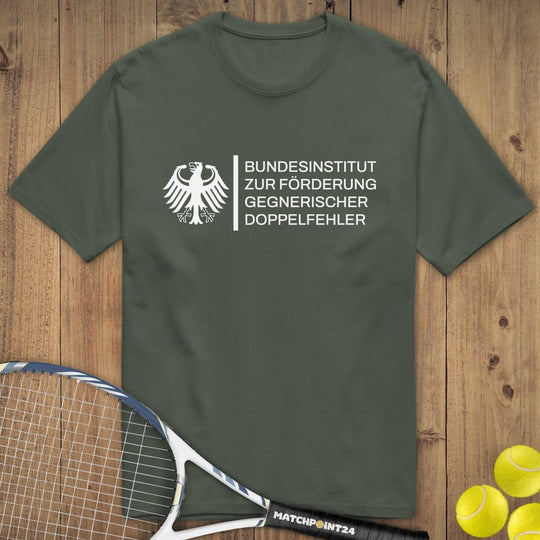 Bundesinstitut Doppelfehler | Premium Herren T-Shirt - Matchpoint24 - Kleidung für Tennisfans