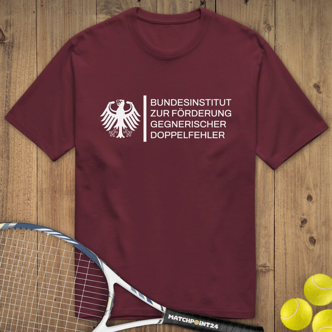 Bundesinstitut Doppelfehler | Premium Herren T-Shirt - Matchpoint24 - Kleidung für Tennisfans