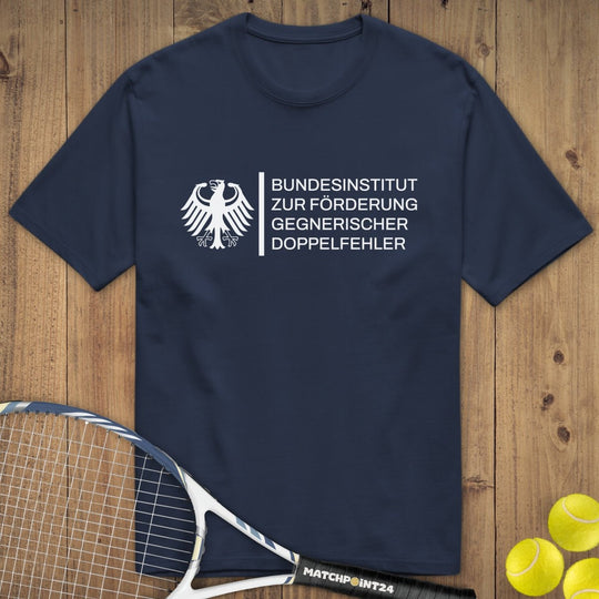 Bundesinstitut Doppelfehler | Premium Herren T-Shirt - Matchpoint24 - Kleidung für Tennisfans